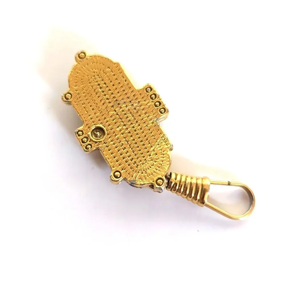 Vintage Estate Gold Tone Victorian Inspired Ornate Keychain Key Clip